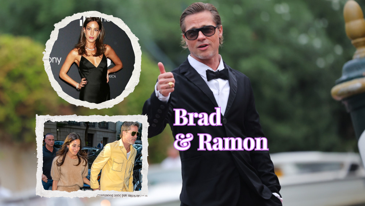 Ines de Ramon and Brad Pitt