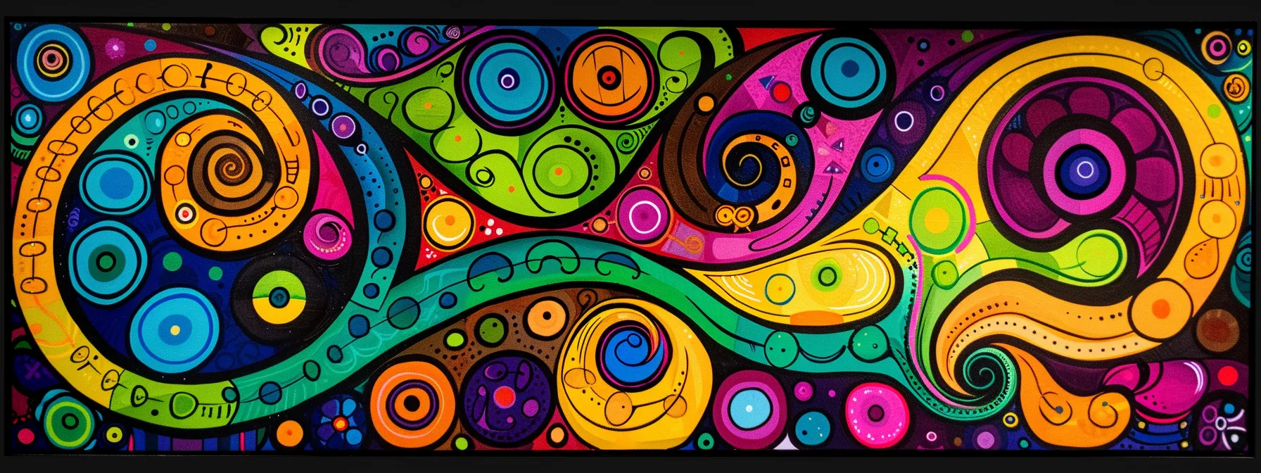 a vibrant, abstract painting featuring bold colors and intricate patterns, symbolizing the impactful artistic contributions and innovative spirit of perry and suzette price in the music industry.